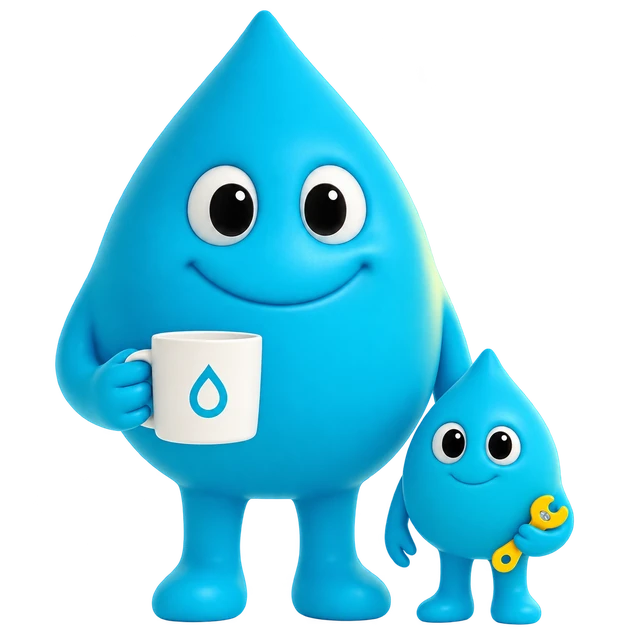 Corva plumbing and heating mascots